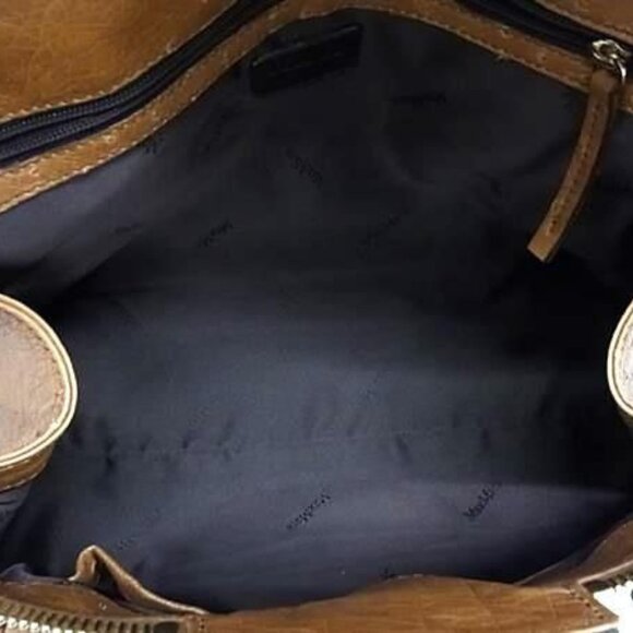 Max Mara Limited Edition Margaux Tan Ostrich Handbag Gold Hardware - Picture 5 of 8